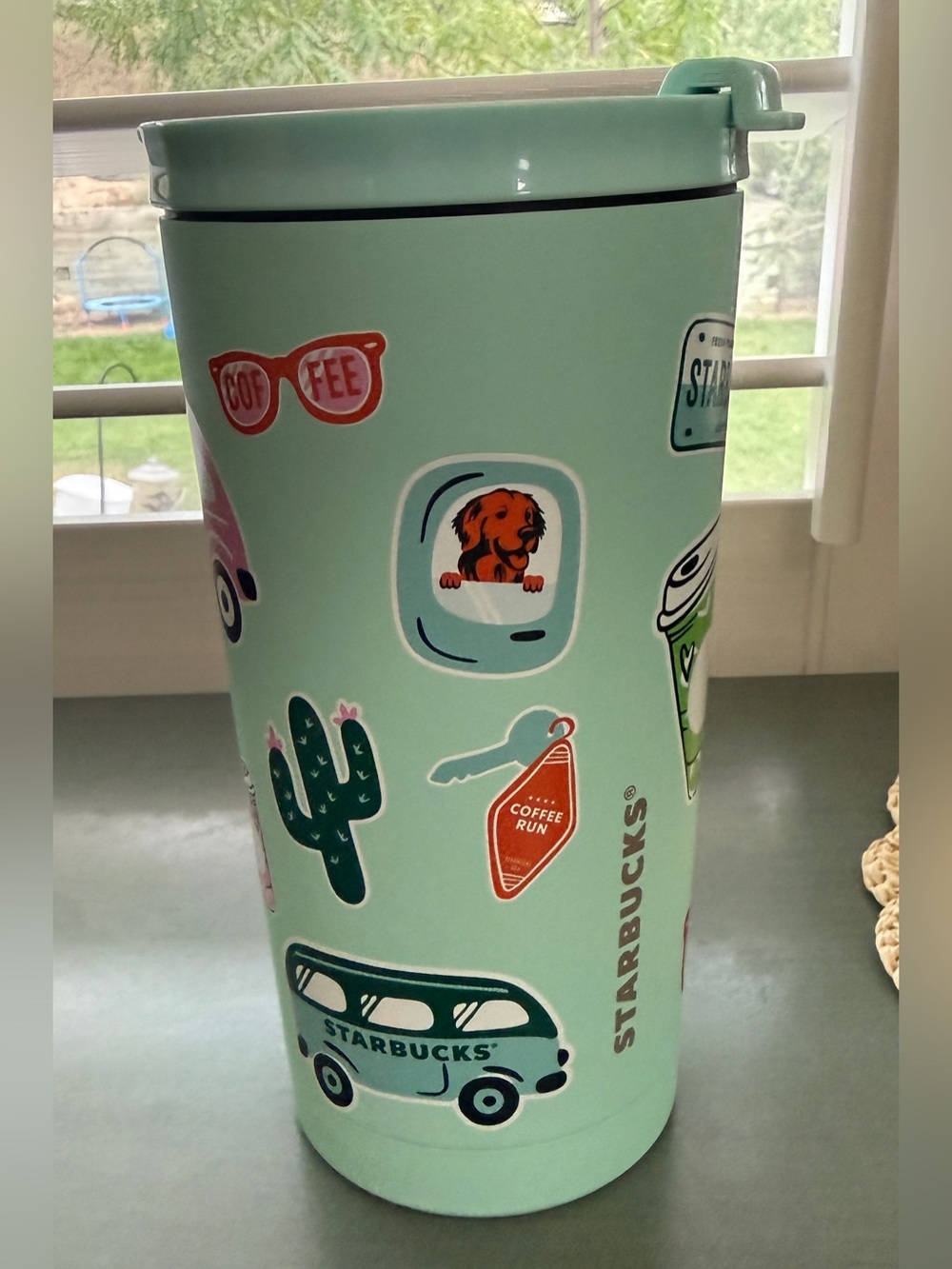 Starbucks 2026 Road Trip Sticker Tumbler 16oz Mint Green Stainless Steel NWT - Picture 2 of 10